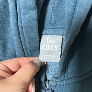 TNA Cozy Fleece Hoodie in Blue
